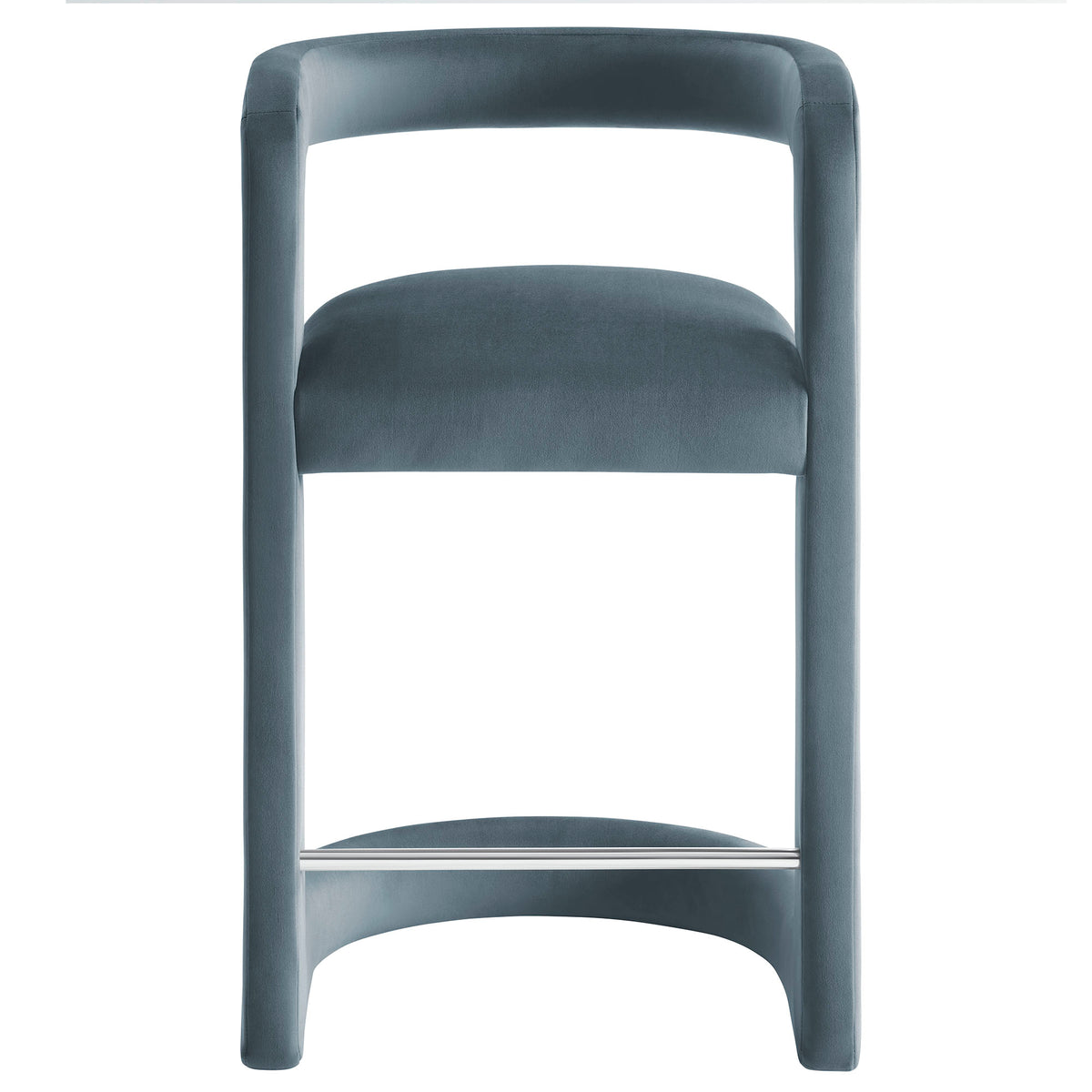 Winslow Performance Velvet Counter Stool - Cadet Blue