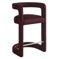 Winslow Performance Velvet Counter Stool - Mulberry