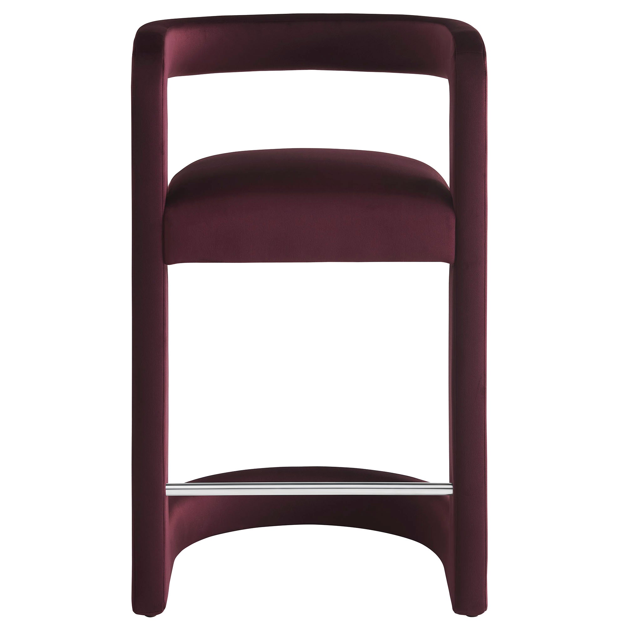 Winslow Performance Velvet Counter Stool - Mulberry