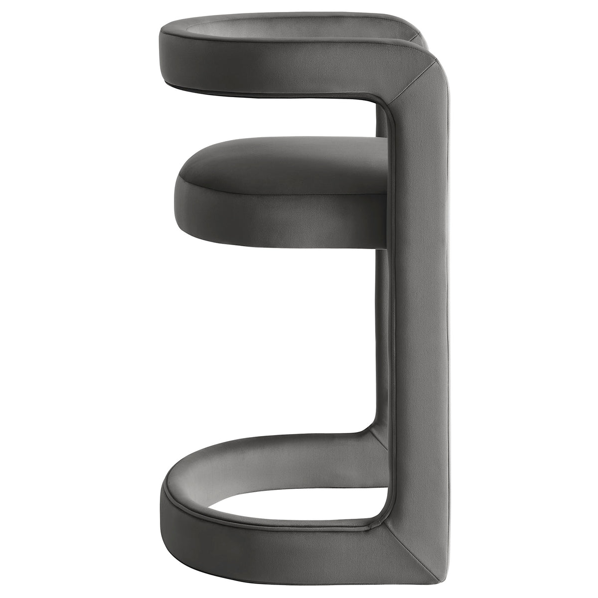 Winslow Performance Velvet Counter Stool - Storm Gray