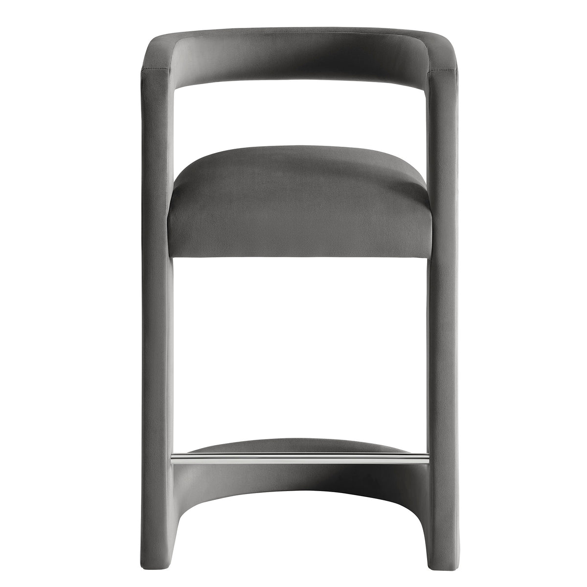 Winslow Performance Velvet Counter Stool - Storm Gray