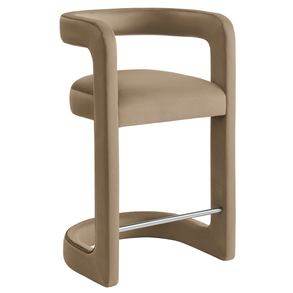 Winslow Performance Velvet Counter Stool - Taupe