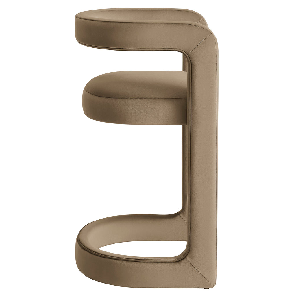 Winslow Performance Velvet Counter Stool - Taupe