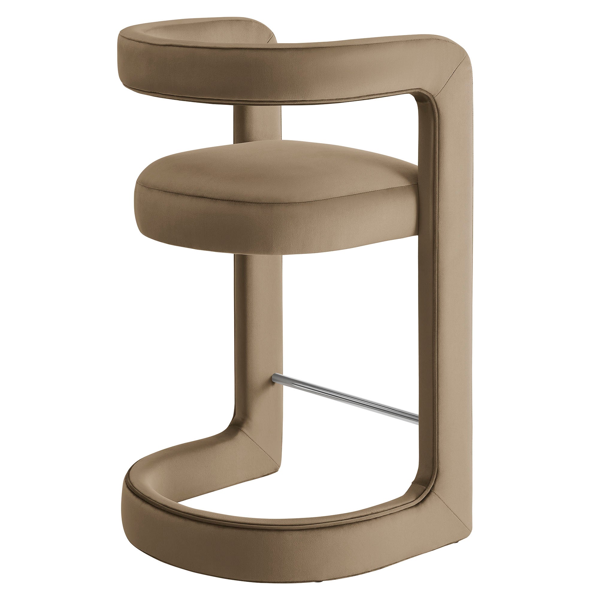 Winslow Performance Velvet Counter Stool - Taupe