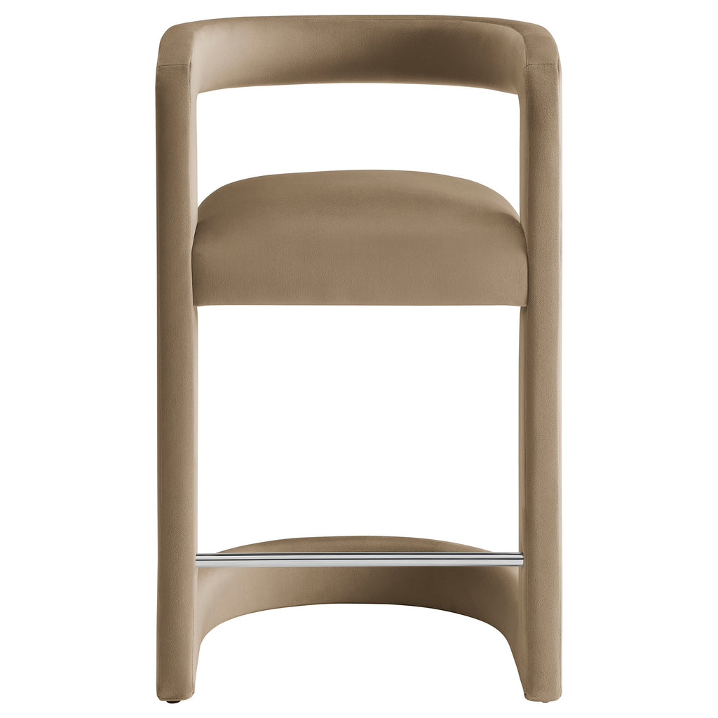 Winslow Performance Velvet Counter Stool - Taupe