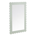 Emmeline Scalloped Rectangle Wall Mirror - Sage