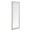 Emmeline Scalloped Rectangle Floor Mirror - Sage