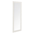 Emmeline Scalloped Rectangle Floor Mirror - White