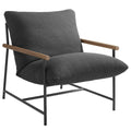 Raya Outdoor Patio Boucle Sling Lounge Chair - Charcoal