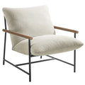 Raya Outdoor Patio Boucle Sling Lounge Chair - Ivory