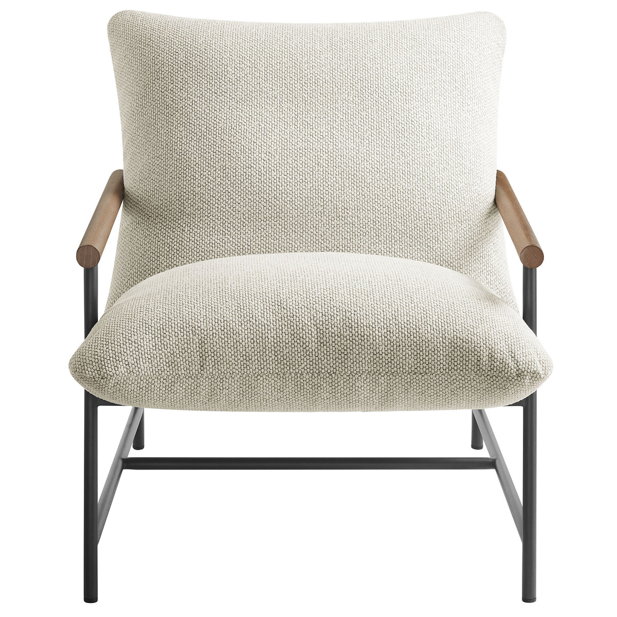 Raya Outdoor Patio Boucle Sling Lounge Chair - Ivory