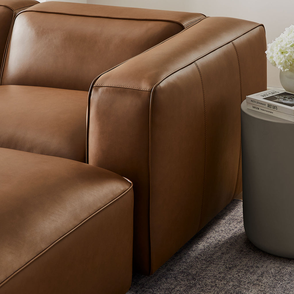 Auren 5-Piece Upholstered Vegan Leather Modular U-Shaped Sofa - Coffee