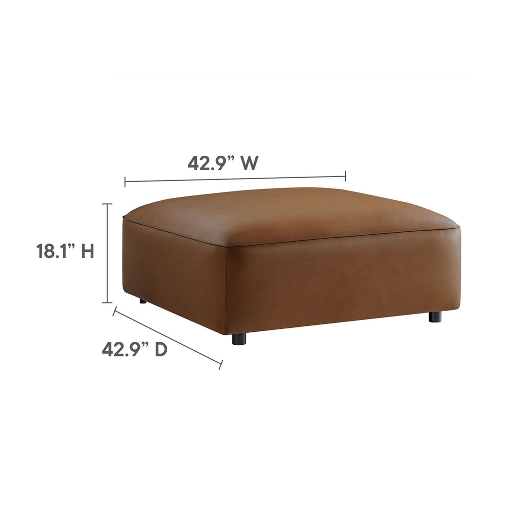 Auren 5-Piece Upholstered Vegan Leather Modular U-Shaped Sofa - Coffee