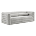Relle Channel Tufted Boucle Upholstered Sofa - Newsprint