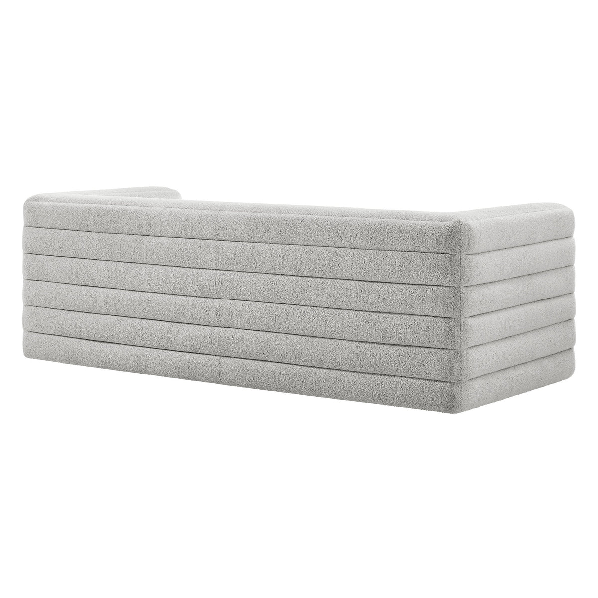 Relle Channel Tufted Boucle Upholstered Sofa - Newsprint