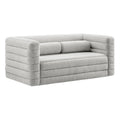 Relle Channel Tufted Boucle Upholstered Loveseat - Newsprint