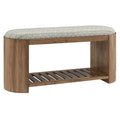 Ashby 45" Geometric Upholstered Bench - Natural Geometric
