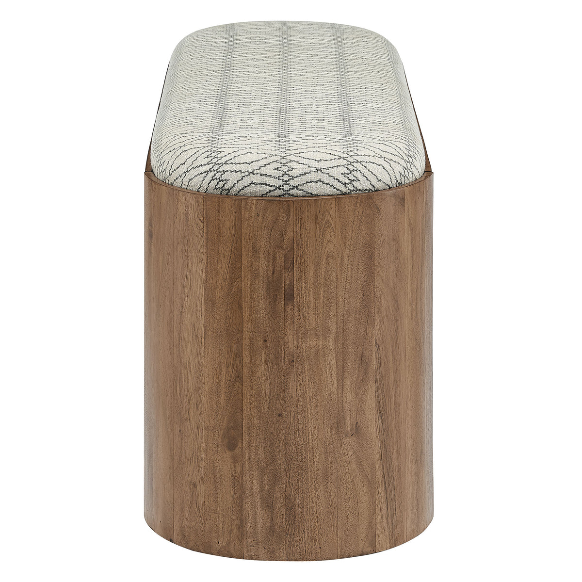 Ashby 45" Geometric Upholstered Bench - Natural Geometric