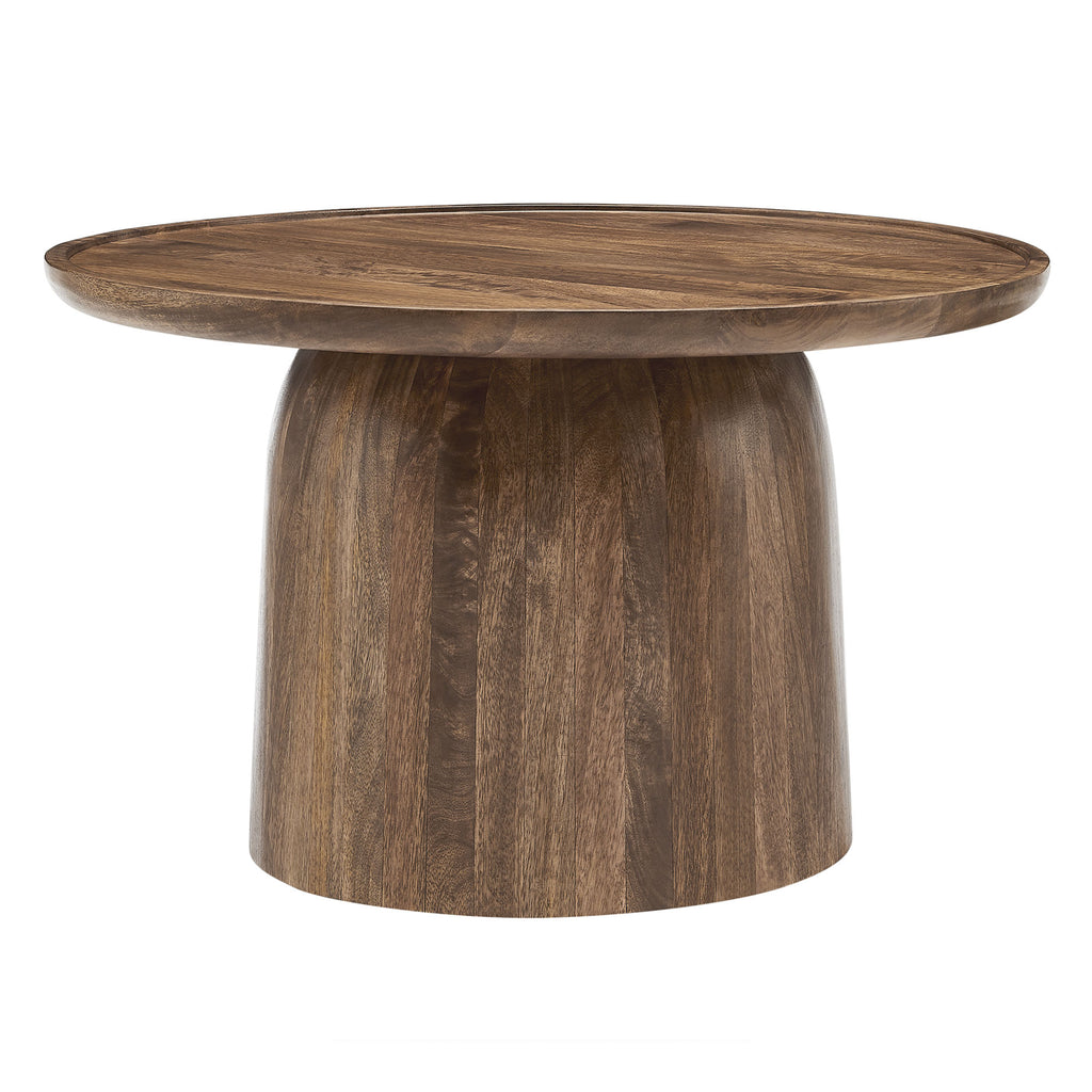 Holloway 30" Round Wood Coffee Table - Walnut