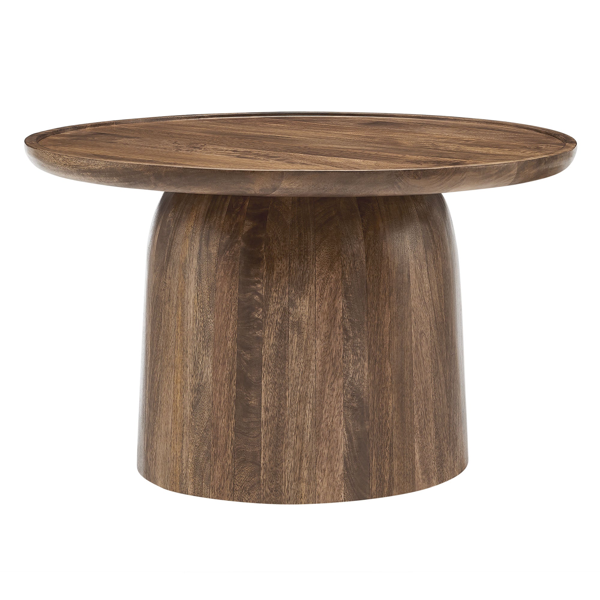 Holloway 30" Round Wood Coffee Table - Walnut