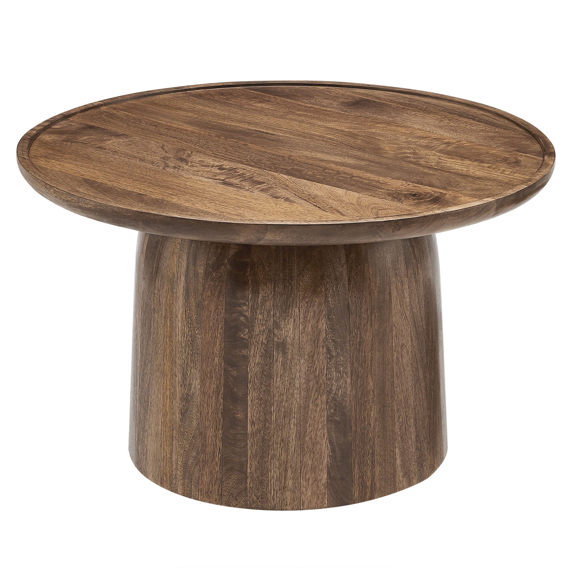 Holloway 30" Round Wood Coffee Table - Walnut