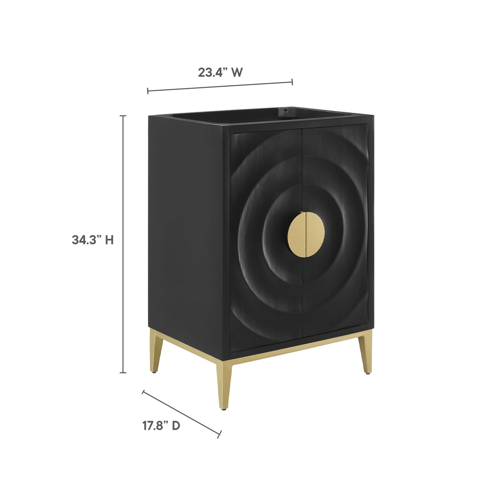 Beau 24" Bathroom Vanity Cabinet (Sink Basin Not Included) - Black