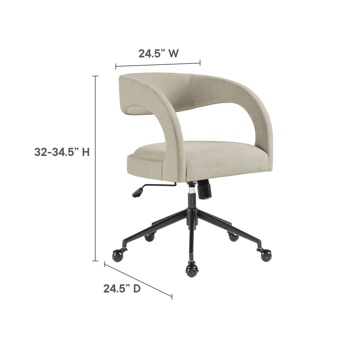 Pinnacle Upholstered Office Chair - Linen