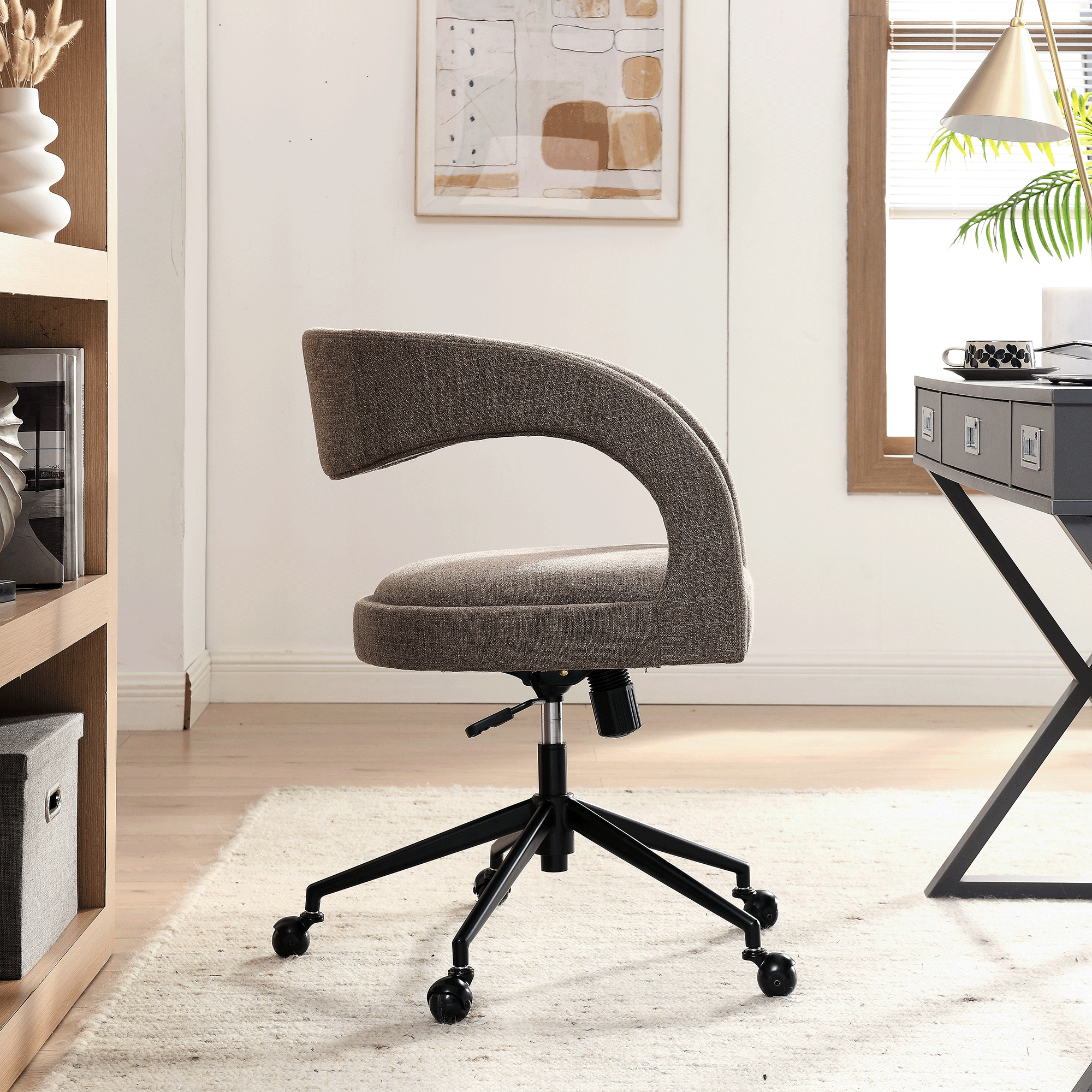 Pinnacle Upholstered Office Chair - Mocha
