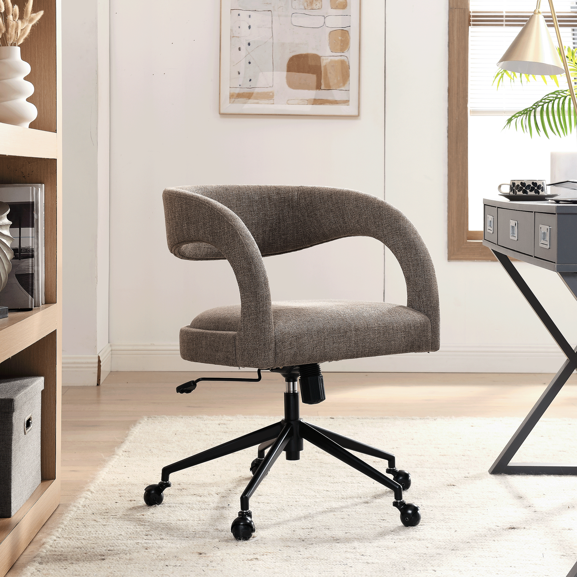 Pinnacle Upholstered Office Chair - Mocha