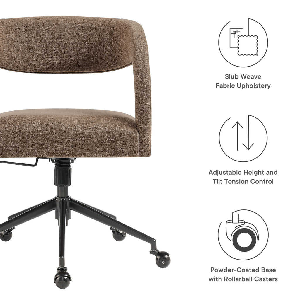 Pinnacle Upholstered Office Chair - Mocha