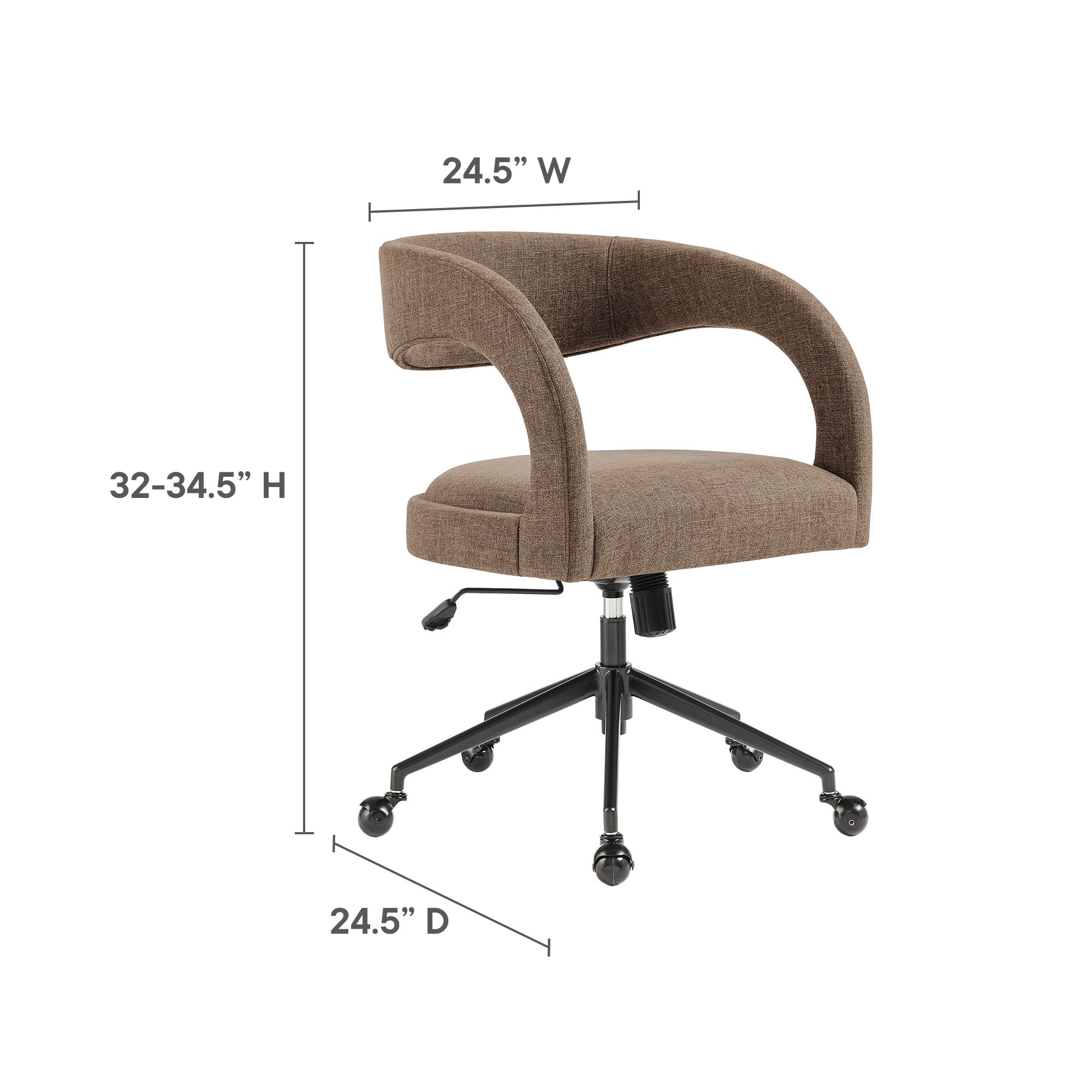 Pinnacle Upholstered Office Chair - Mocha