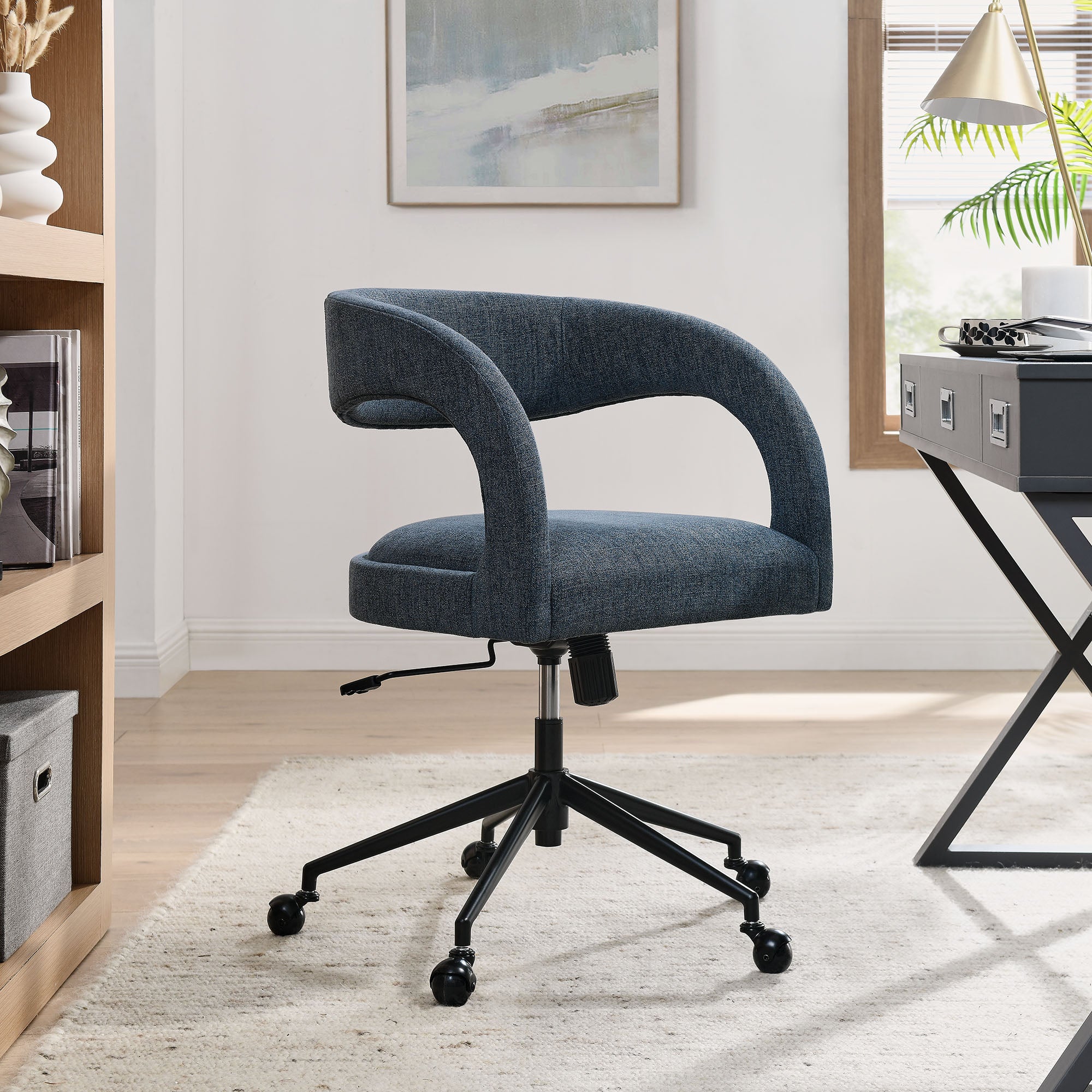 Pinnacle Upholstered Office Chair - Slate Blue