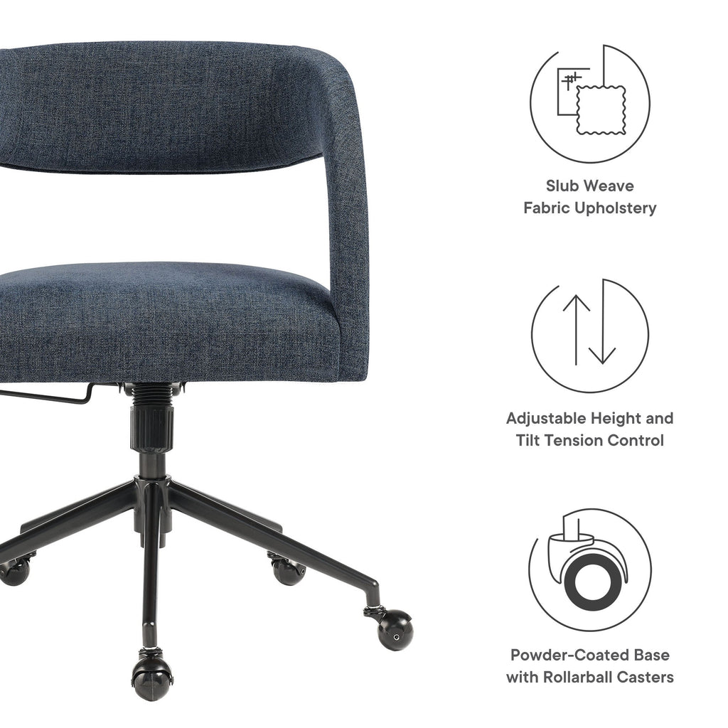 Pinnacle Upholstered Office Chair - Slate Blue