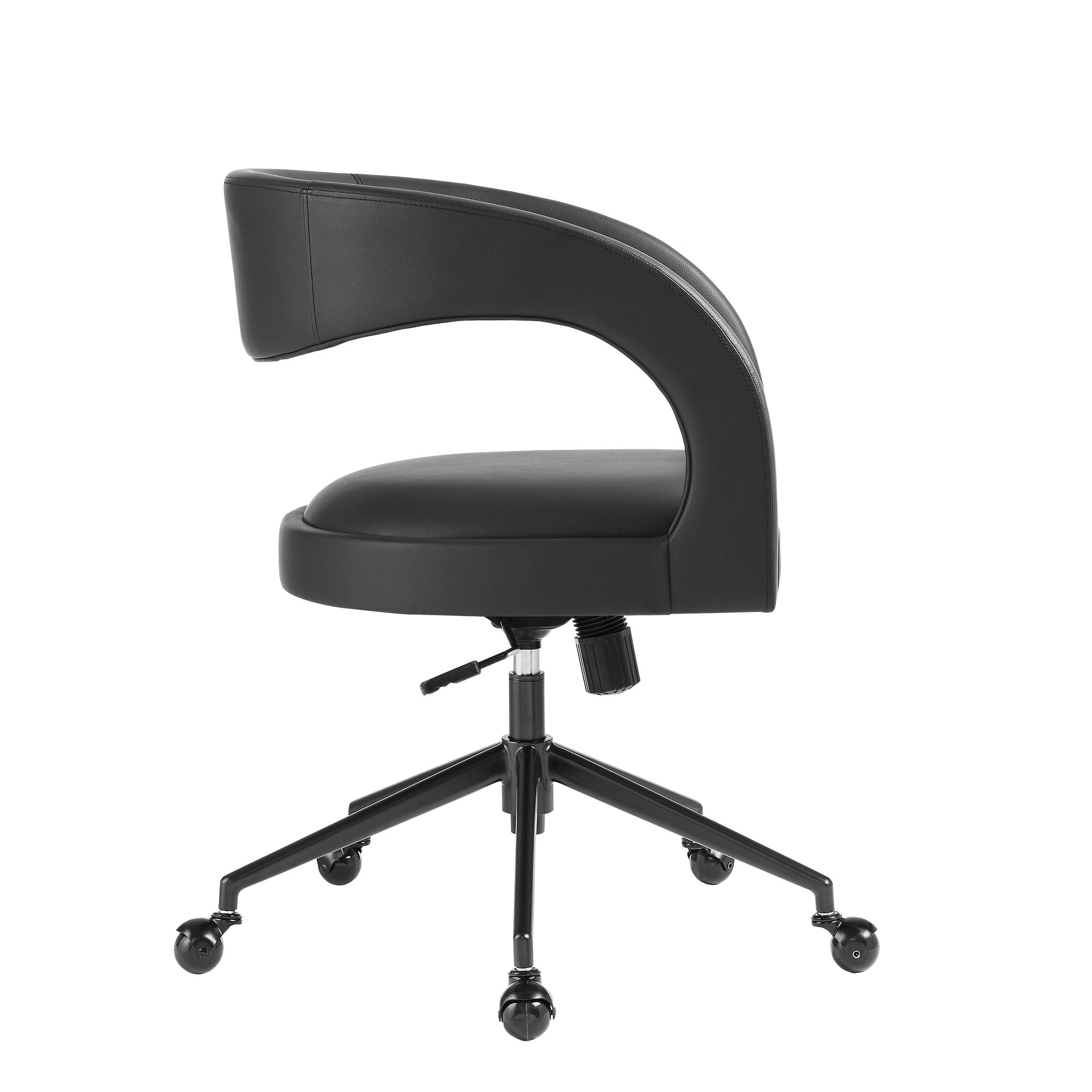 Pinnacle Vegan Leather Office Chair - Black