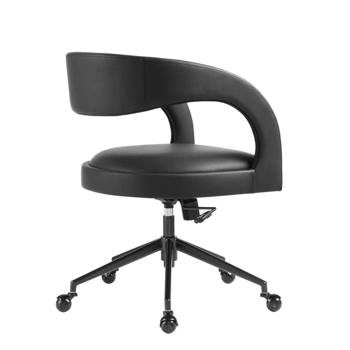 Pinnacle Vegan Leather Office Chair - Black