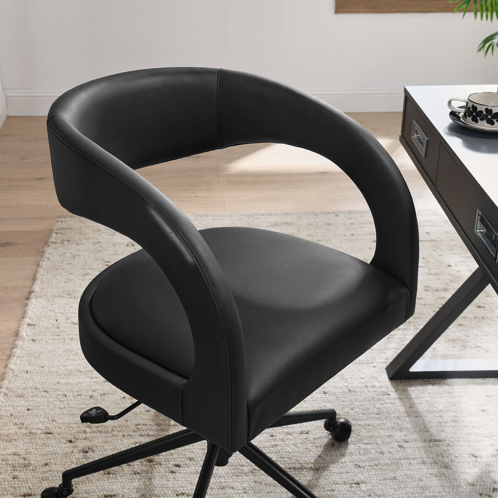 Pinnacle Vegan Leather Office Chair - Black
