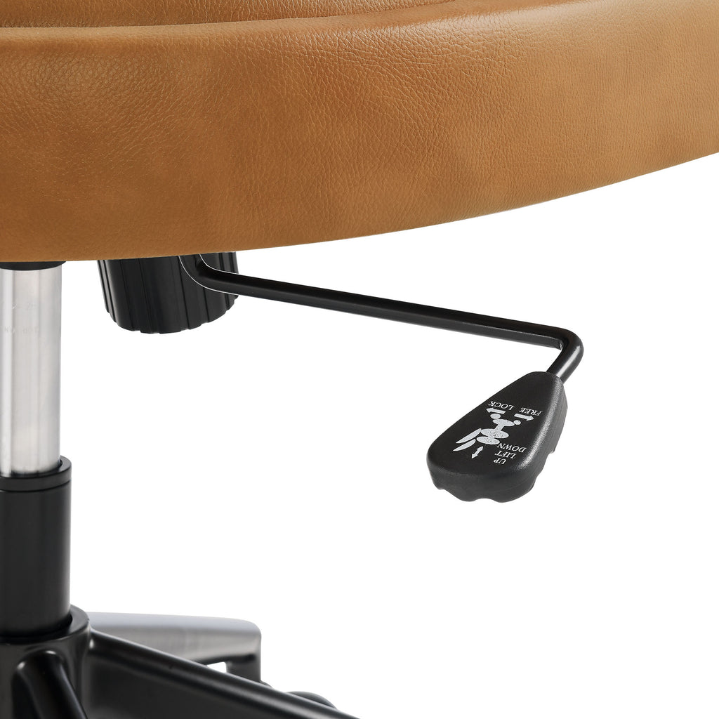Pinnacle Vegan Leather Office Chair - Tan
