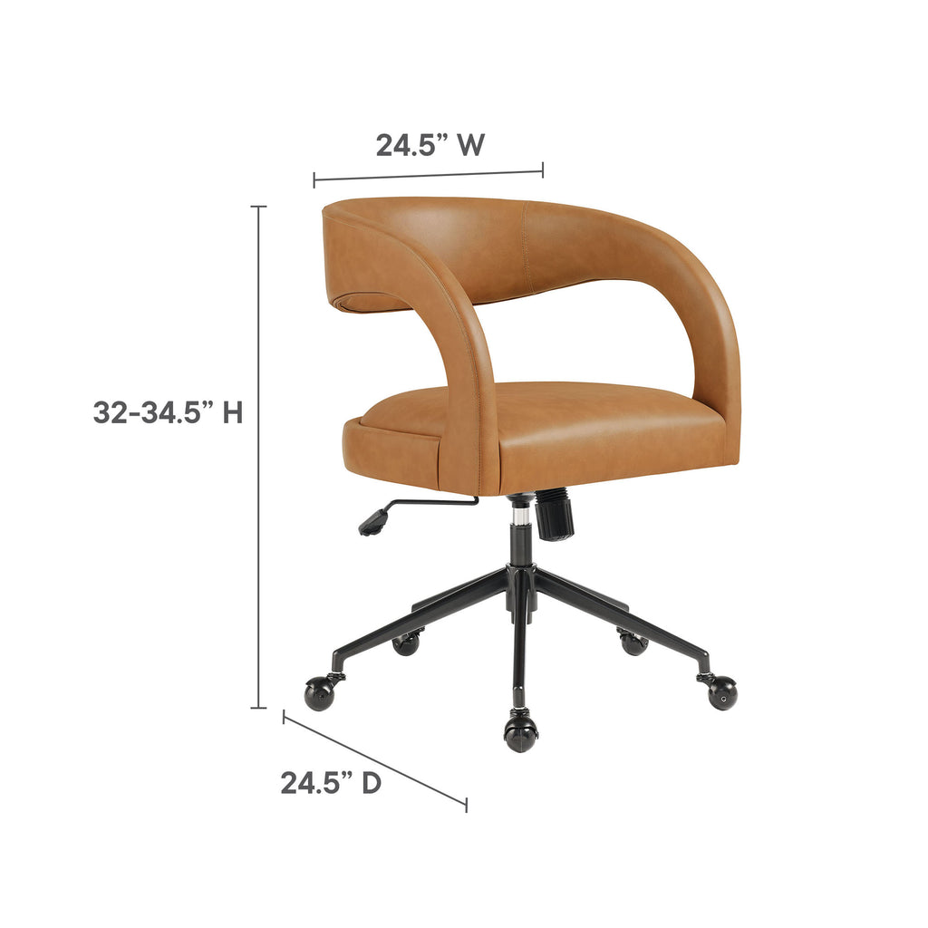 Pinnacle Vegan Leather Office Chair - Tan