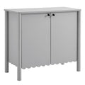 Emmeline 35" 2-Door Scalloped Sideboard Cabinet - Light Gray