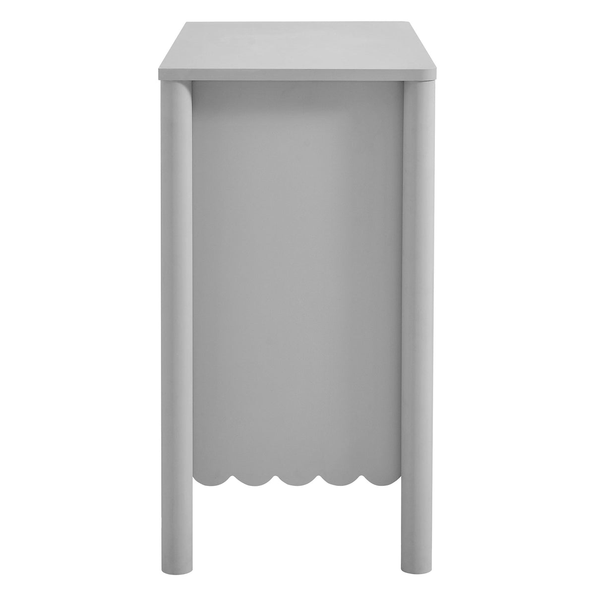 Emmeline 35" 2-Door Scalloped Sideboard Cabinet - Light Gray