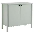 Emmeline 35" 2-Door Scalloped Sideboard Cabinet - Sage