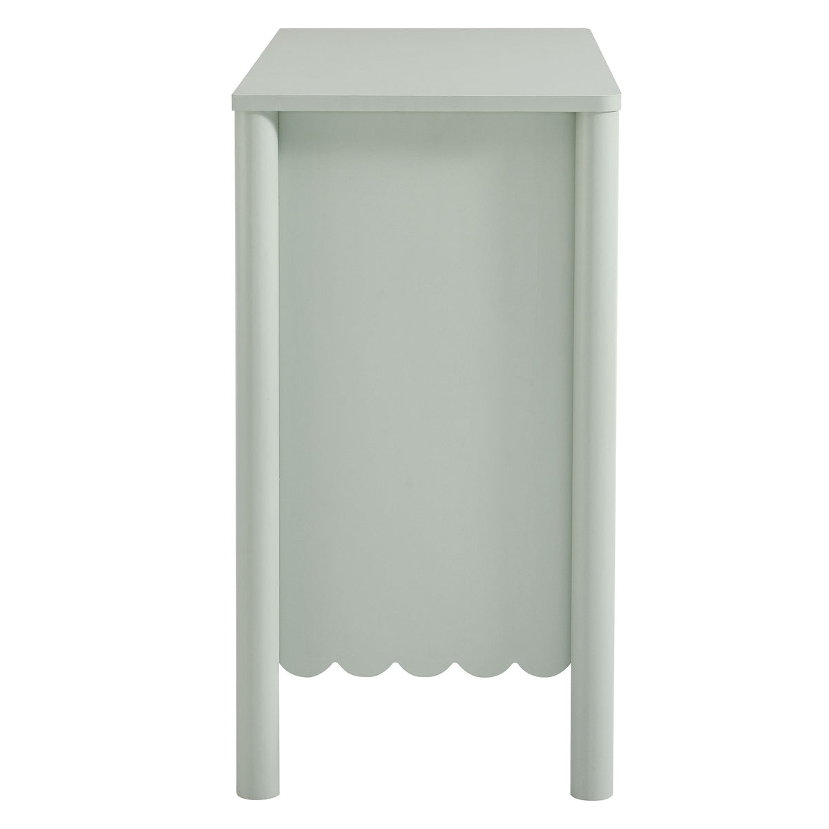 Emmeline 35" 2-Door Scalloped Sideboard Cabinet - Sage