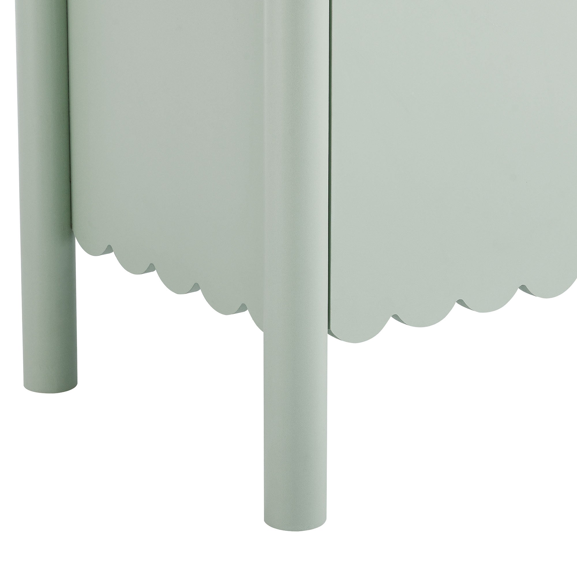 Emmeline 35" 2-Door Scalloped Sideboard Cabinet - Sage