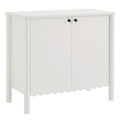 Emmeline 35" 2-Door Scalloped Sideboard Cabinet - White