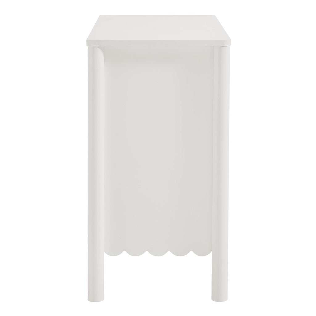 Emmeline 35" 2-Door Scalloped Sideboard Cabinet - White