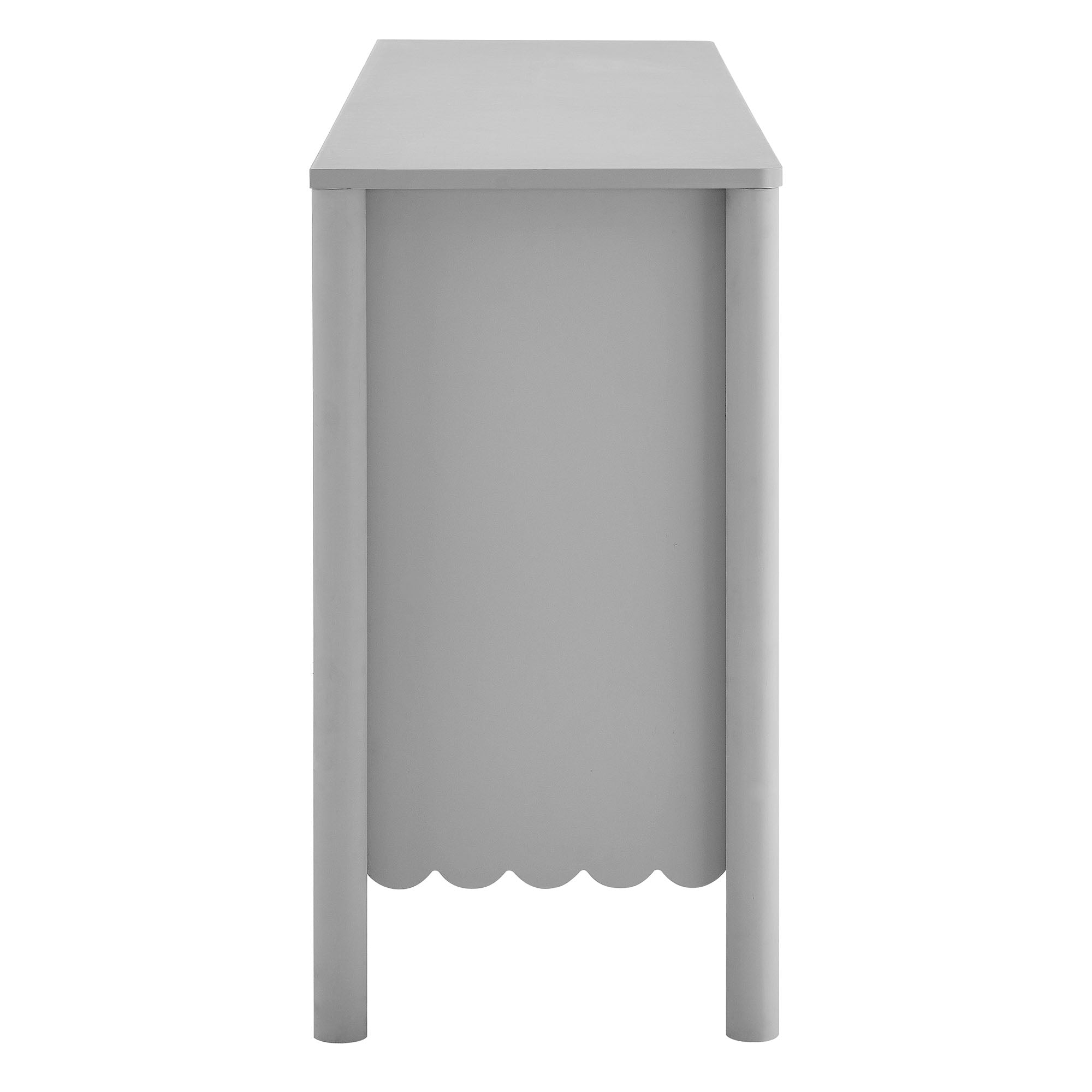 Emmeline 66" 4-Door Scalloped Sideboard Cabinet - Light Gray