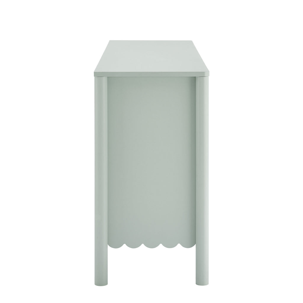 Emmeline 66" 4-Door Scalloped Sideboard Cabinet - Sage