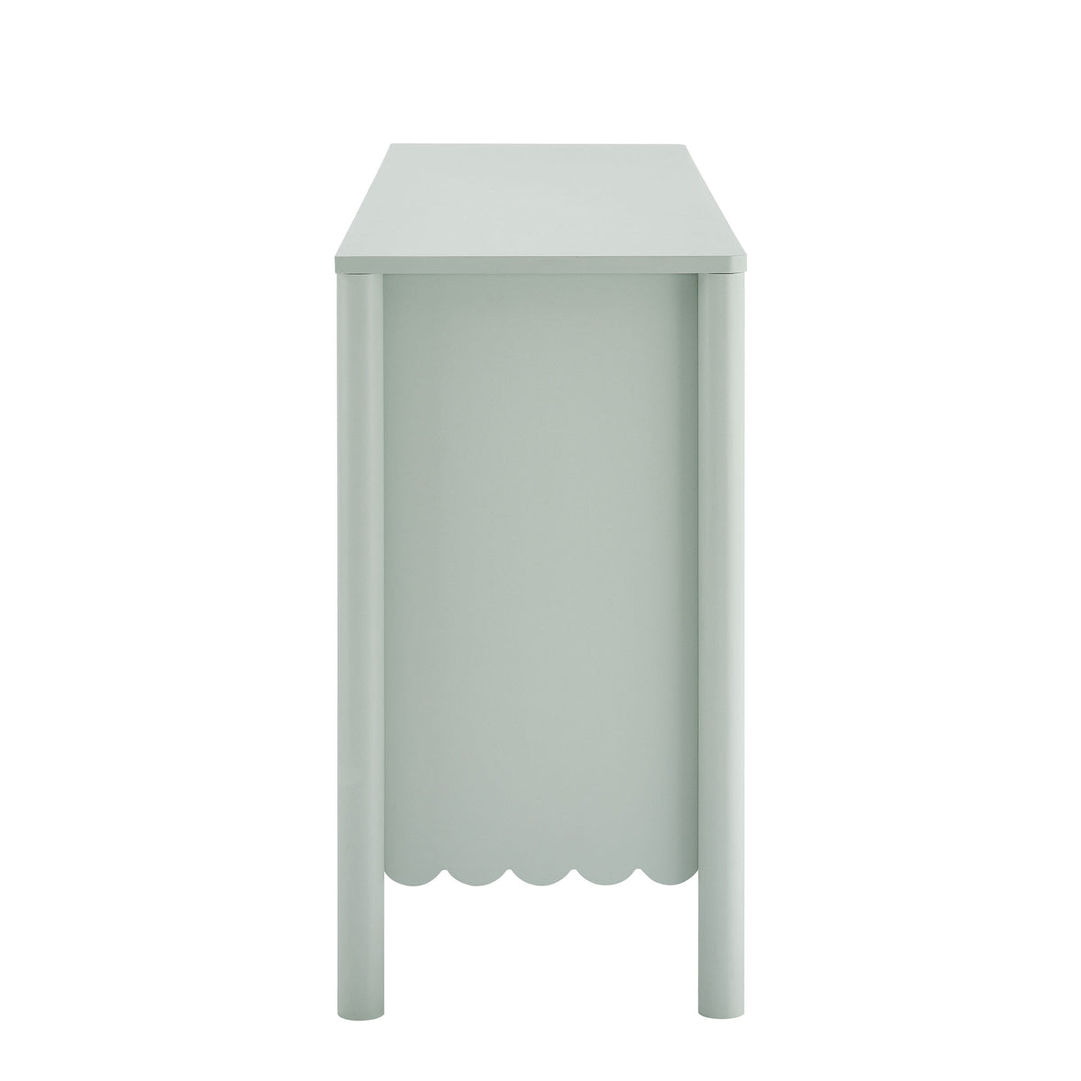 Emmeline 66" 4-Door Scalloped Sideboard Cabinet - Sage