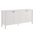 Emmeline 66" 4-Door Scalloped Sideboard Cabinet - White