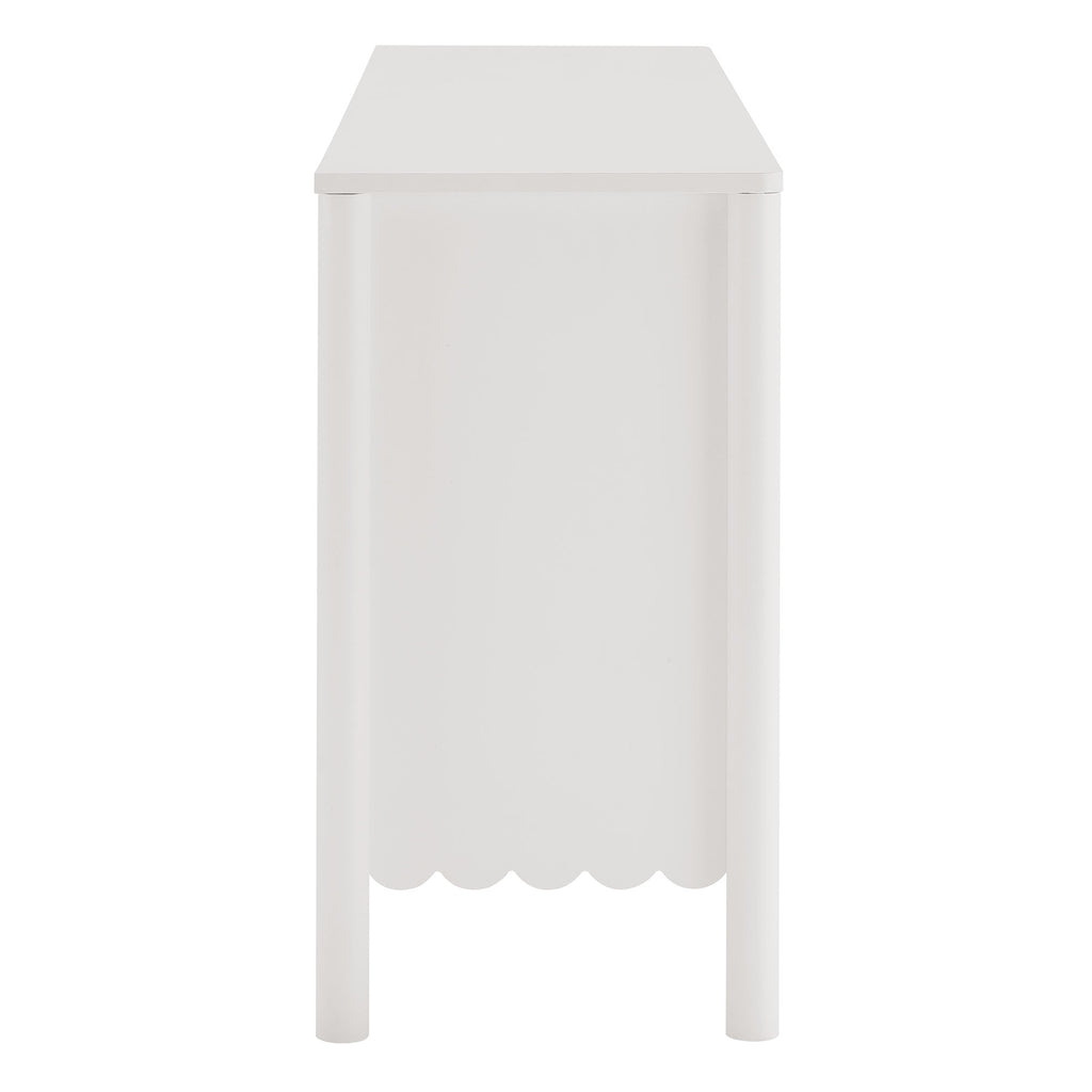 Emmeline 66" 4-Door Scalloped Sideboard Cabinet - White